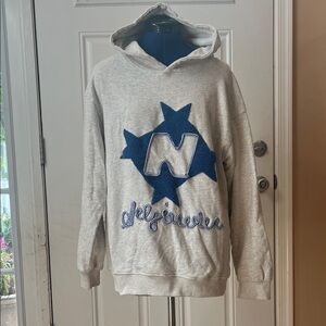 Aelfric Eden Gray Hoodie with Blue Star Design